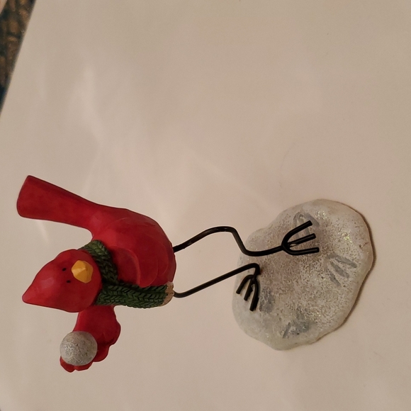 RUSS red bird tossing a snowball - Picture 1 of 4